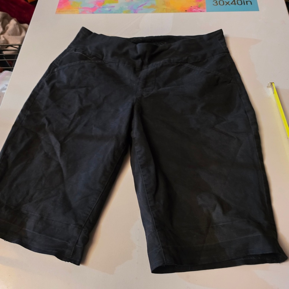 Jag Jeans Womens Classic Fit Bermuda Shorts Black Pull On Size 12 Stretch